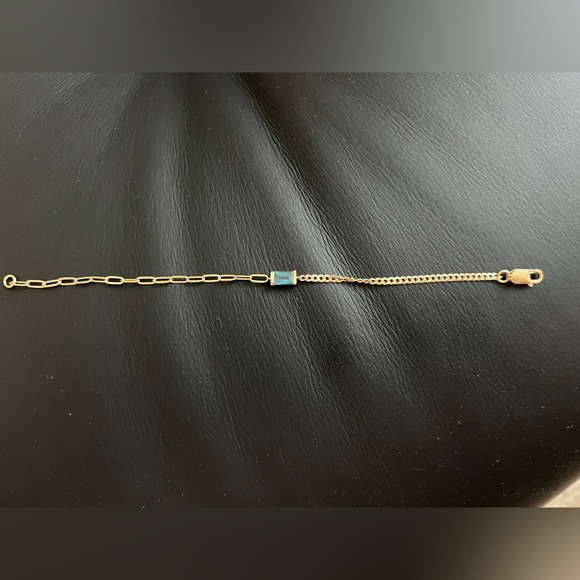 Aurate Jewelry - Aurate x Michelle Tranquility Blue Topaz Chain Bracelet vermeil 6.5 inch